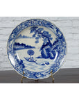 Japanese 19th Century Porcelain Imari Charger with Painted Blue and White Décor-5. Asian & Chinese Furniture, Art, Antiques, Vintage Home Décor for sale at FEA Home