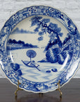 Japanese 19th Century Porcelain Imari Charger with Painted Blue and White Décor-4. Asian & Chinese Furniture, Art, Antiques, Vintage Home Décor for sale at FEA Home