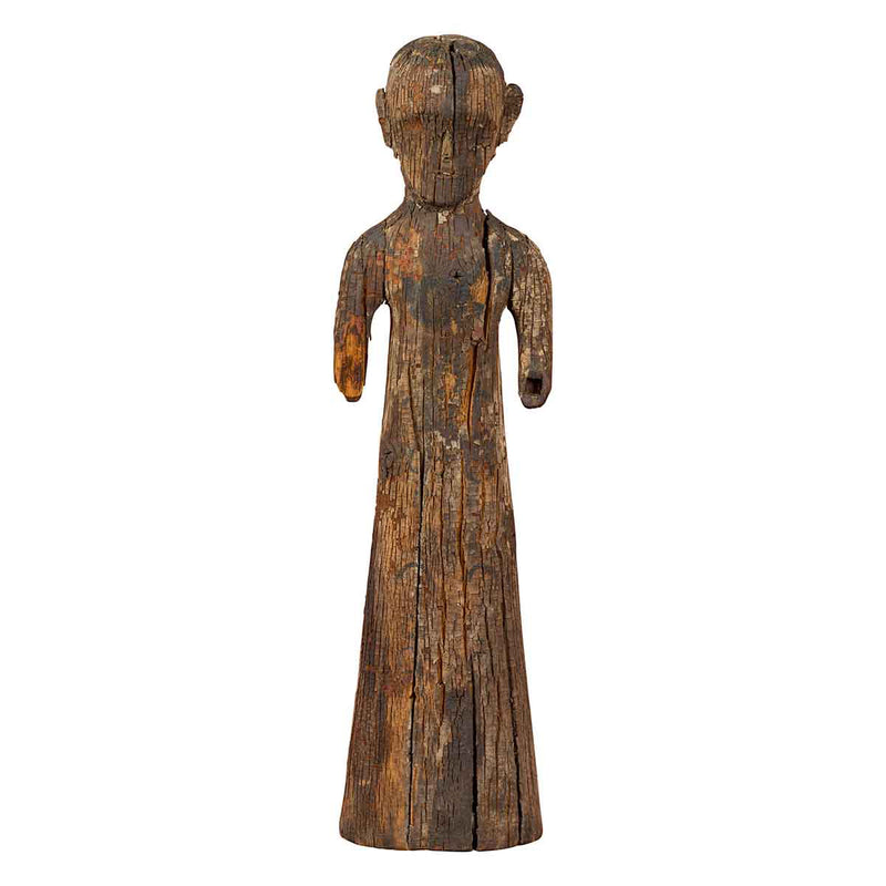 Chinese Han Dynasty Period Carved Wood Tomb Figure of a Priest, circa 200 BC-YN3201-1. Asian & Chinese Furniture, Art, Antiques, Vintage Home Décor for sale at FEA Home