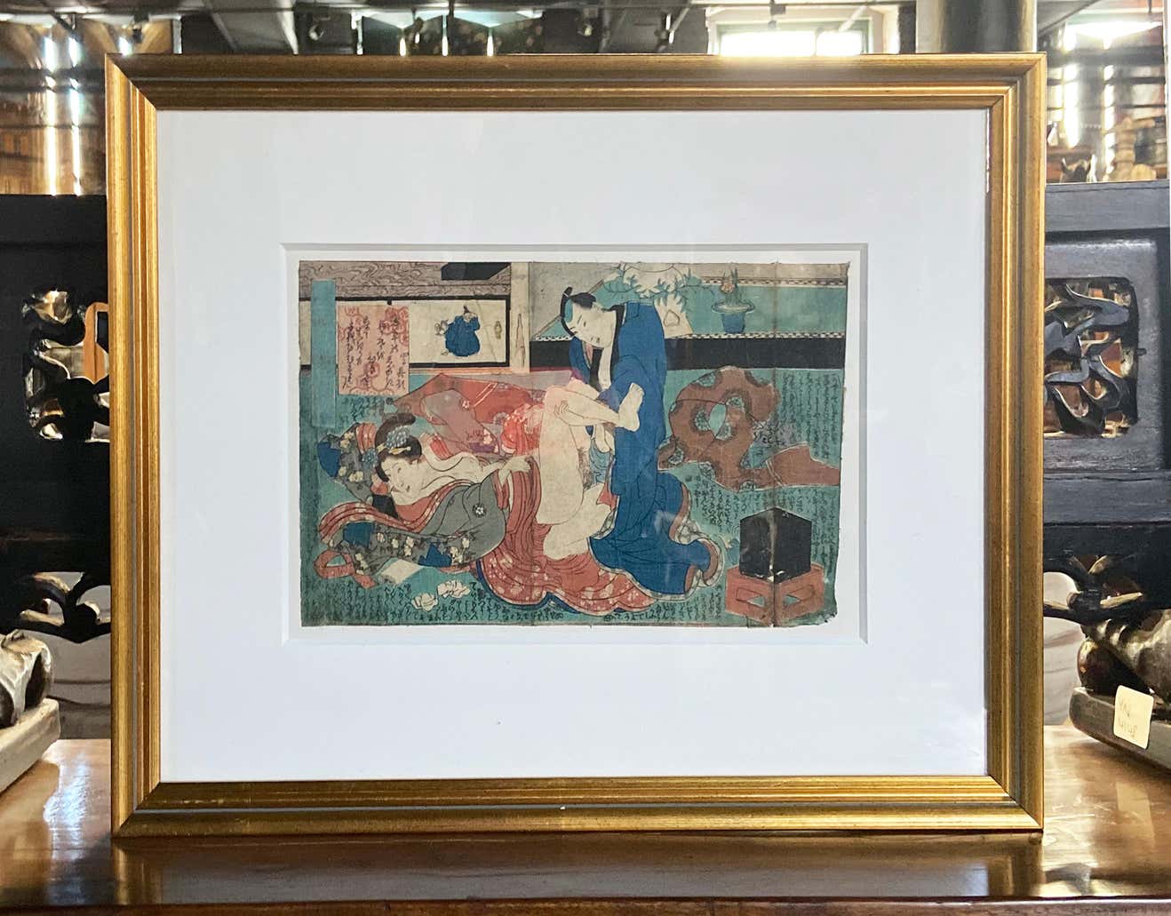 Framed Woodblock Print-2. Asian & Chinese Furniture, Art, Antiques, Vintage Home Décor for sale at FEA Home