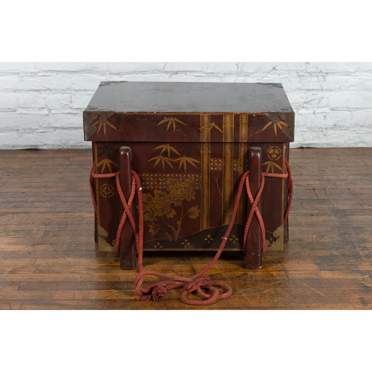 Japanese Vintage Wedding Chest with Hand-Painted Décor | FEA Home