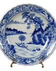 Japanese 19th Century Porcelain Imari Charger with Painted Blue and White Décor-1. Asian & Chinese Furniture, Art, Antiques, Vintage Home Décor for sale at FEA Home