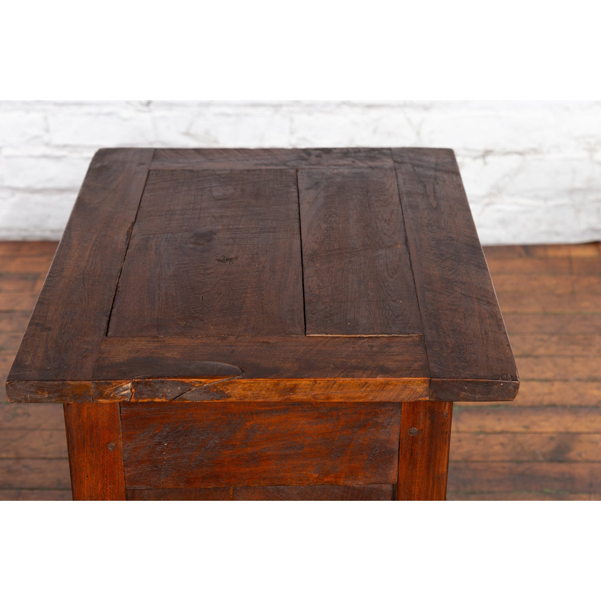 Javanese Early 20th Century Rustic Bedside Cabinet with Drawer and Open Shelf-10. Asian &amp; Chinese Furniture, Art, Antiques, Vintage Home Décor for sale at FEA Home