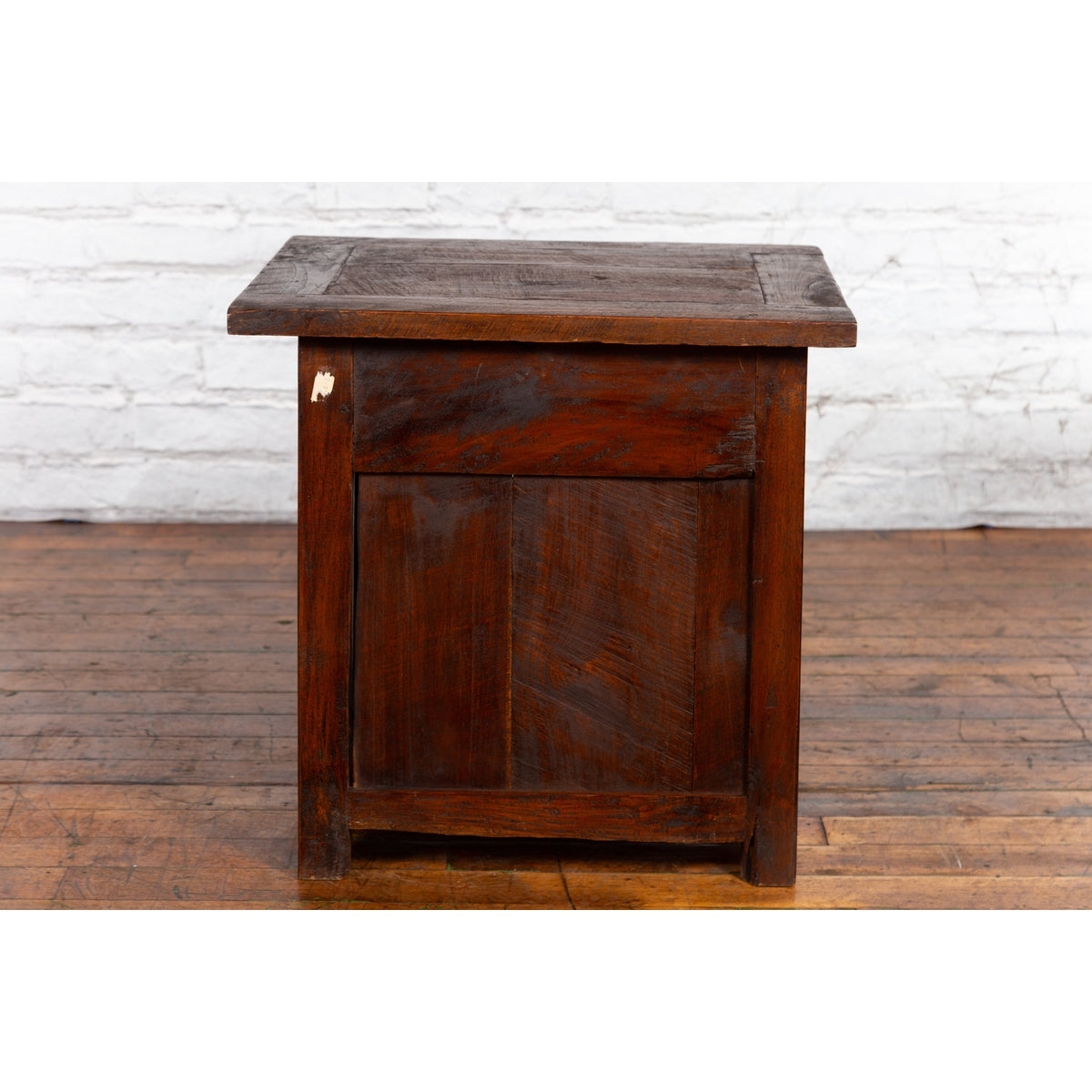 Javanese Early 20th Century Rustic Bedside Cabinet with Drawer and Open Shelf-11. Asian &amp; Chinese Furniture, Art, Antiques, Vintage Home Décor for sale at FEA Home