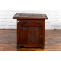 Javanese Early 20th Century Rustic Bedside Cabinet with Drawer and Open Shelf-YN1469-11. Asian & Chinese Furniture, Art, Antiques, Vintage Home Décor for sale at FEA Home