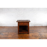Javanese Early 20th Century Rustic Bedside Cabinet with Drawer and Open Shelf-Chinese Furniture, Asian Antiques & Vintage Home Décor in NYC-FEA Home