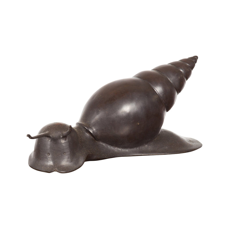 Small Vintage Lost Wax Cast Bronze Snail Sculpture- Asian Antiques, Vintage Home Decor & Chinese Furniture - FEA Home