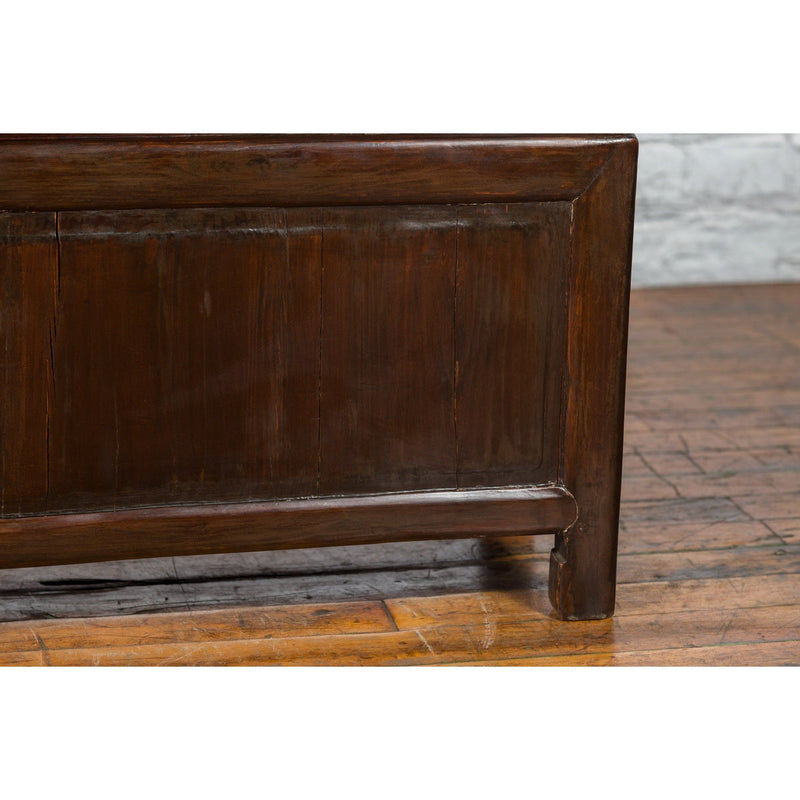 Qing Dynasty 19th Century Brown Coffer with Unhinged Panel Lid-YN4013-10. Asian & Chinese Furniture, Art, Antiques, Vintage Home Décor for sale at FEA Home