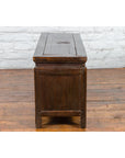 Qing Dynasty 19th Century Brown Coffer with Unhinged Panel Lid-13. Asian & Chinese Furniture, Art, Antiques, Vintage Home Décor for sale at FEA Home