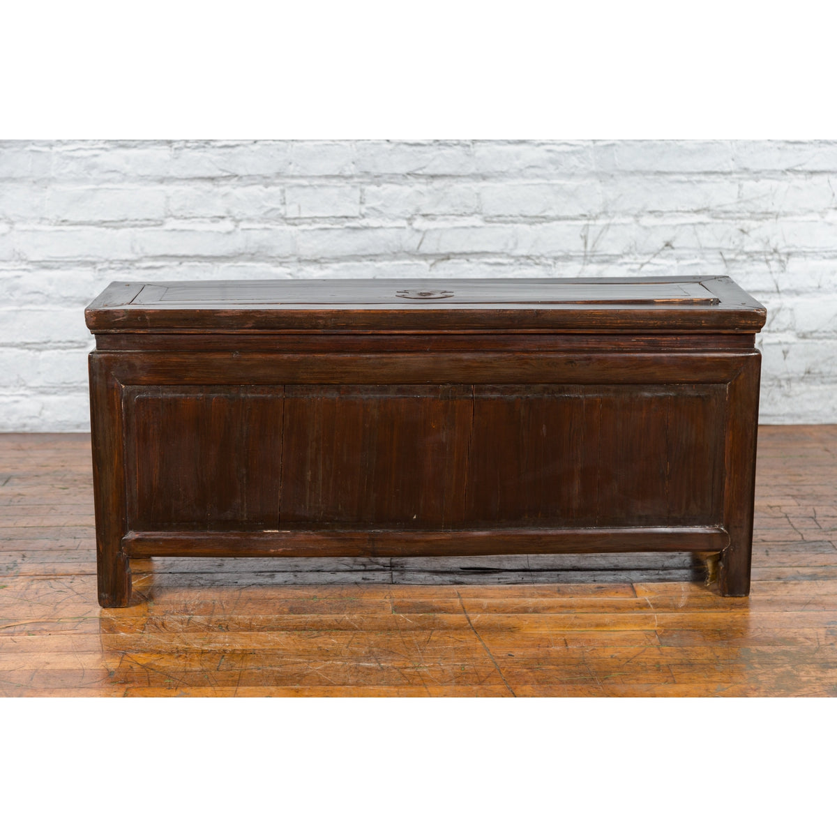 Qing Dynasty 19th Century Brown Coffer with Unhinged Panel Lid-2. Asian & Chinese Furniture, Art, Antiques, Vintage Home Décor for sale at FEA Home