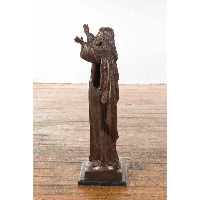 Contemporary Bronze Jesus Statue-RG1121-7. Asian & Chinese Furniture, Art, Antiques, Vintage Home Décor for sale at FEA Home