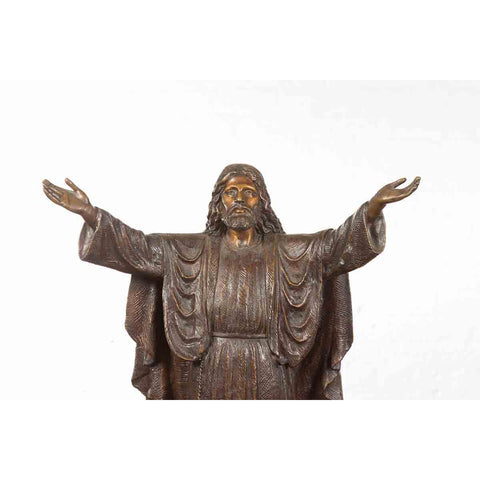 Contemporary Bronze Jesus Statue-RG1121-8. Asian & Chinese Furniture, Art, Antiques, Vintage Home Décor for sale at FEA Home