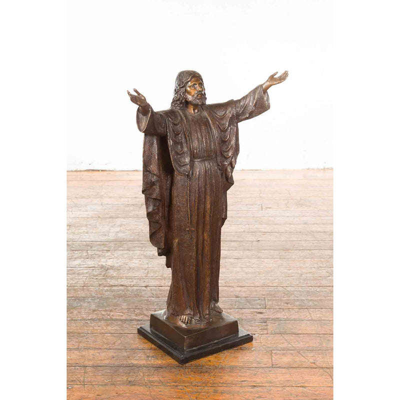 Contemporary Bronze Jesus Statue-RG1121-3. Asian & Chinese Furniture, Art, Antiques, Vintage Home Décor for sale at FEA Home