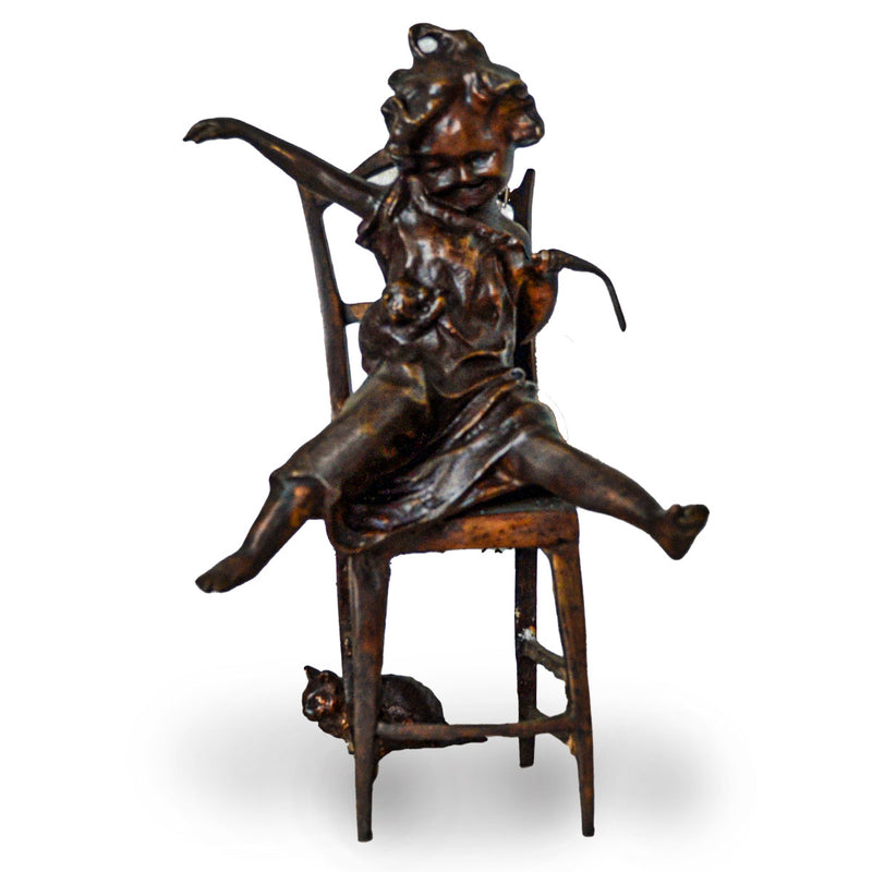 Little Girl on Chair Tabletop Décor- Asian Antiques, Vintage Home Decor & Chinese Furniture - FEA Home