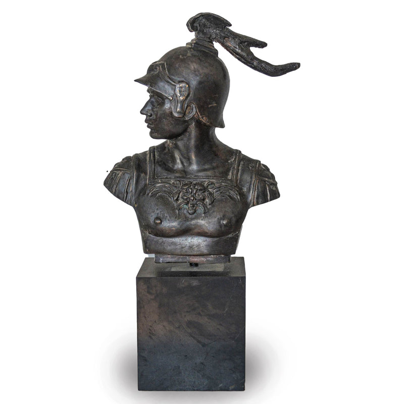 Spartan Bust on Base-YN7534-1. Asian & Chinese Furniture, Art, Antiques, Vintage Home Décor for sale at FEA Home