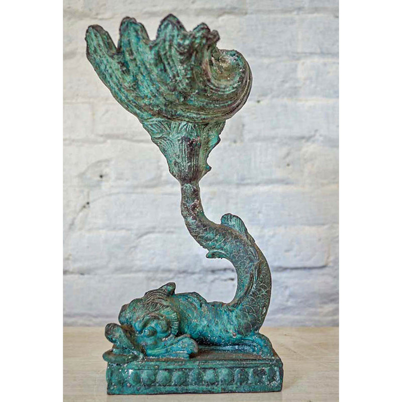 Bronze Fish with Shell-YN7553-2. Asian & Chinese Furniture, Art, Antiques, Vintage Home Décor for sale at FEA Home