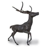 Small Bronze Statue of A Deer in Motion