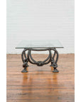 Contemporary Cast Bronze Nautical Rope Maison Jansen Style Coffee Table Base-8. Asian & Chinese Furniture, Art, Antiques, Vintage Home Décor for sale at FEA Home