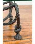 Contemporary Cast Bronze Nautical Rope Maison Jansen Style Coffee Table Base-10. Asian & Chinese Furniture, Art, Antiques, Vintage Home Décor for sale at FEA Home