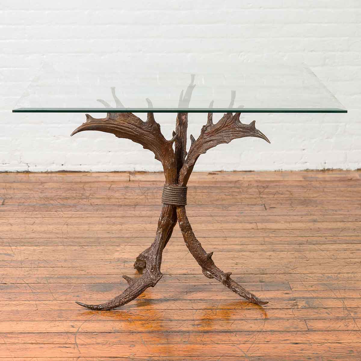 Curved Bronze Tree Table Base-2. Asian & Chinese Furniture, Art, Antiques, Vintage Home Décor for sale at FEA Home