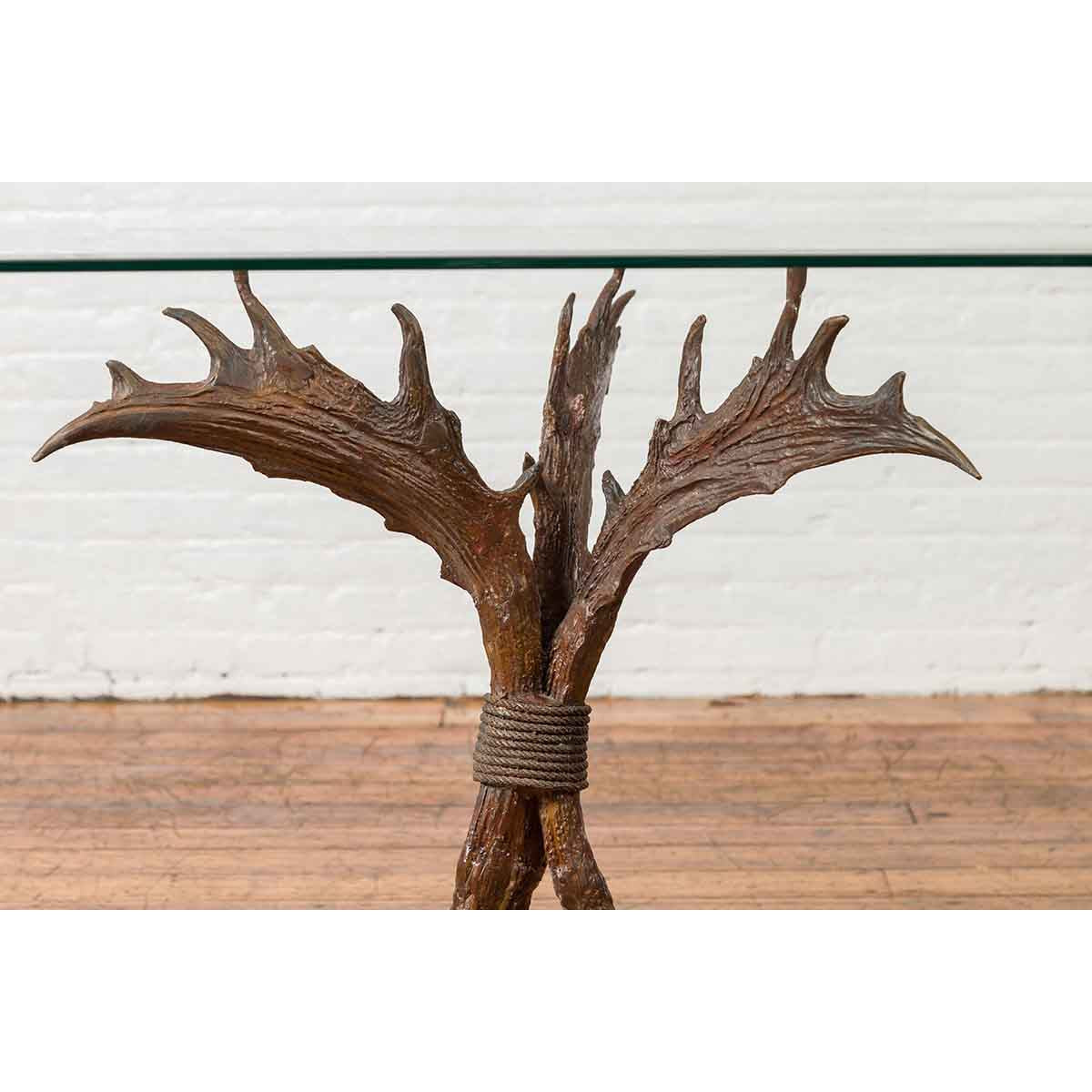 Curved Bronze Tree Table Base-5. Asian &amp; Chinese Furniture, Art, Antiques, Vintage Home Décor for sale at FEA Home