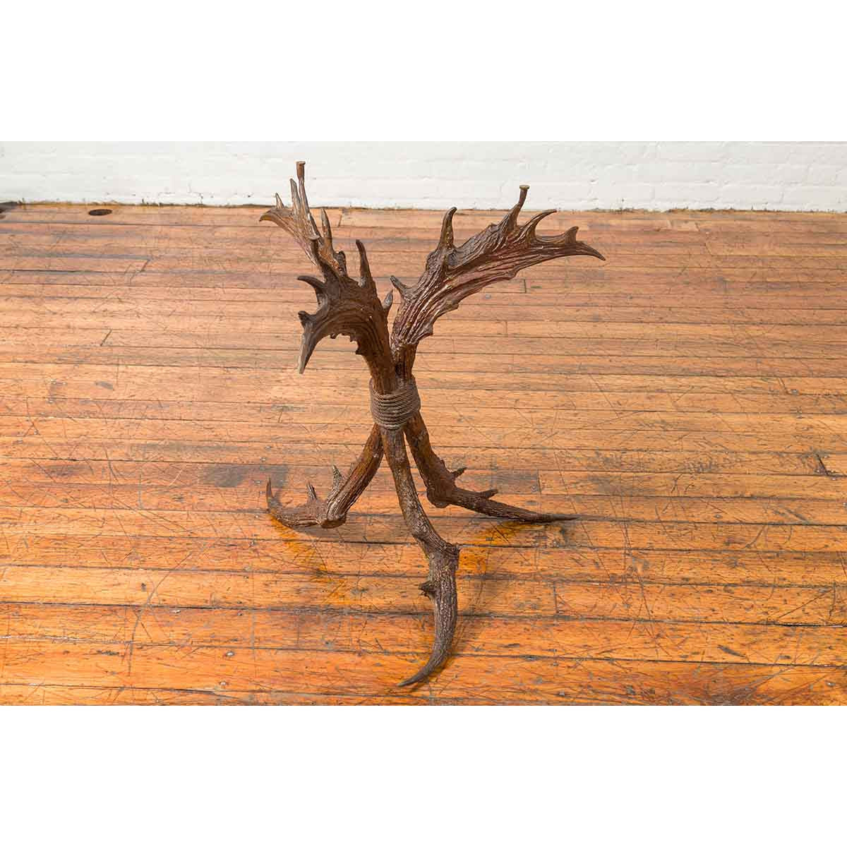 Curved Bronze Tree Table Base-7. Asian &amp; Chinese Furniture, Art, Antiques, Vintage Home Décor for sale at FEA Home