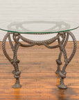 Tall Contemporary Bronze Nautical Rope Table-3. Asian & Chinese Furniture, Art, Antiques, Vintage Home Décor for sale at FEA Home