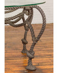 Tall Contemporary Bronze Nautical Rope Table-7. Asian & Chinese Furniture, Art, Antiques, Vintage Home Décor for sale at FEA Home
