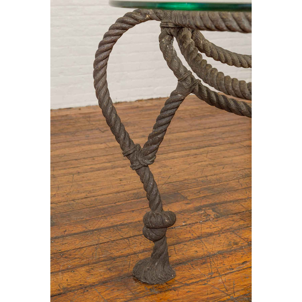 Tall Contemporary Bronze Nautical Rope Table-8. Asian &amp; Chinese Furniture, Art, Antiques, Vintage Home Décor for sale at FEA Home