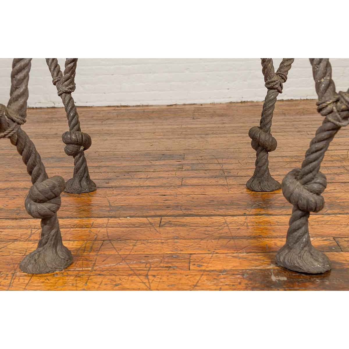 Tall Contemporary Bronze Nautical Rope Table-9. Asian &amp; Chinese Furniture, Art, Antiques, Vintage Home Décor for sale at FEA Home