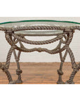 Tall Contemporary Bronze Nautical Rope Table-10. Asian & Chinese Furniture, Art, Antiques, Vintage Home Décor for sale at FEA Home