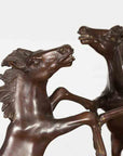 Vintage Lost Wax Cast Bronze Coffee Table Base with Triple Rearing Horses-6. Asian & Chinese Furniture, Art, Antiques, Vintage Home Décor for sale at FEA Home