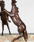 Vintage Lost Wax Cast Bronze Coffee Table Base with Triple Rearing Horses-9. Asian & Chinese Furniture, Art, Antiques, Vintage Home Décor for sale at FEA Home