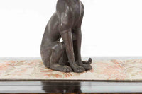 Small Bronze Statue of A Panther Sitting