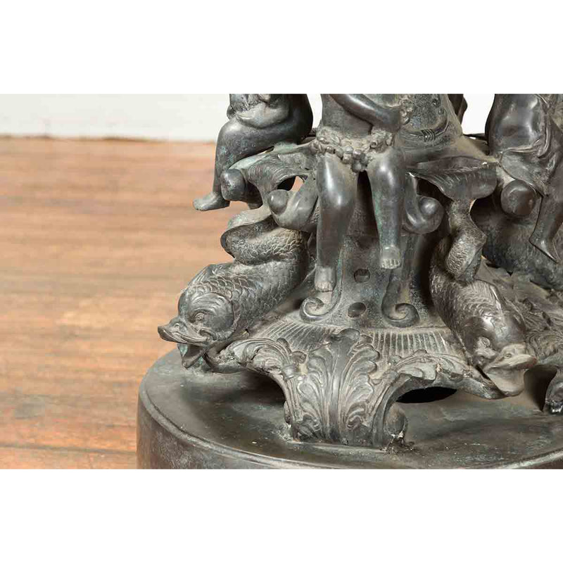 Nymph, Tritons and Putti Bronze Fountain