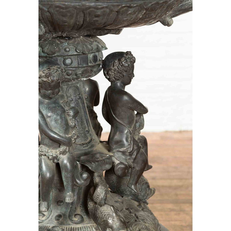 Nymph, Tritons and Putti Bronze Fountain-RG2032-15. Asian & Chinese Furniture, Art, Antiques, Vintage Home Décor for sale at FEA Home