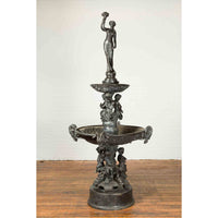 Nymph, Tritons and Putti Bronze Fountain
