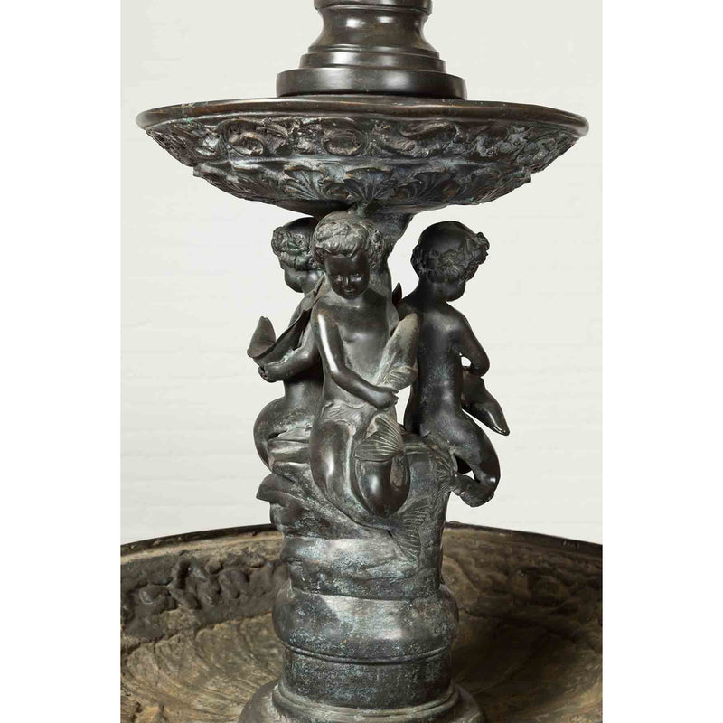 Nymph, Tritons and Putti Bronze Fountain-RG2032-4. Asian & Chinese Furniture, Art, Antiques, Vintage Home Décor for sale at FEA Home