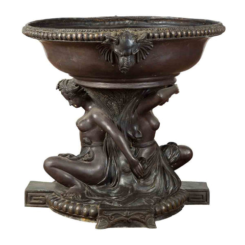 Vintage Bronze Greco-Roman Allegory of the Summer Planter- Asian Antiques, Vintage Home Decor & Chinese Furniture - FEA Home