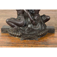 Vintage Bronze Greco-Roman Allegory of the Summer Planter