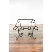 Vintage Lost Wax Cast Bronze Verde Coffee Table Base with L Shaped Legs