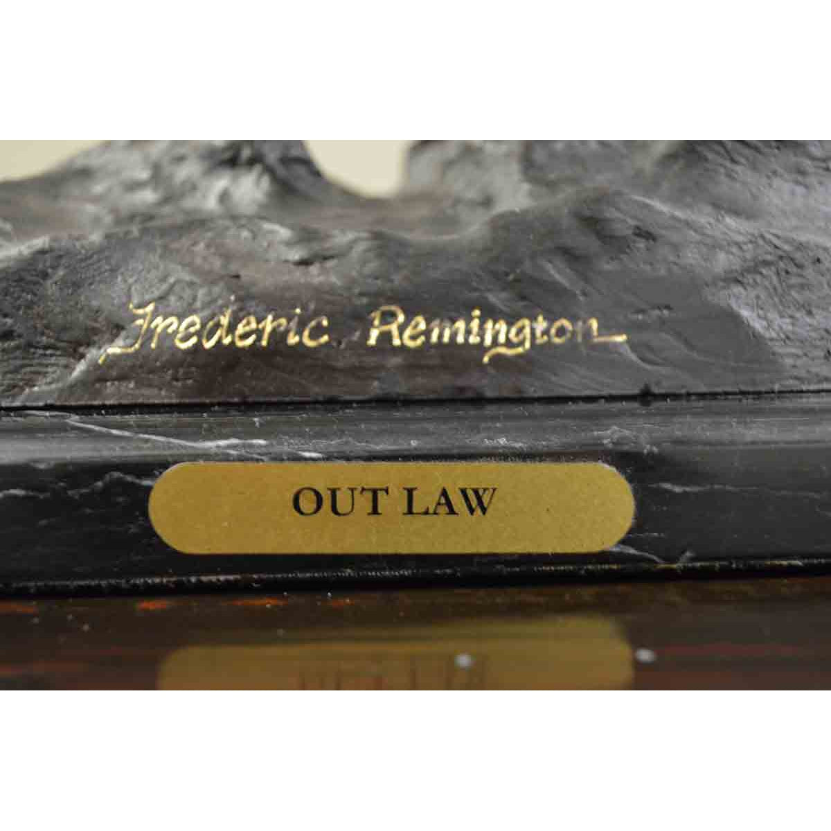 Outlaw Bronze Sculpture on Marble Base after Frederic Remington-14. Asian &amp; Chinese Furniture, Art, Antiques, Vintage Home Décor for sale at FEA Home