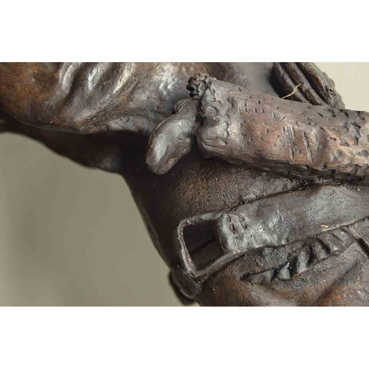 Wooly Chaps Bronze Sculpture on Marble Base after Frederic Remington-14. Asian &amp; Chinese Furniture, Art, Antiques, Vintage Home Décor for sale at FEA Home