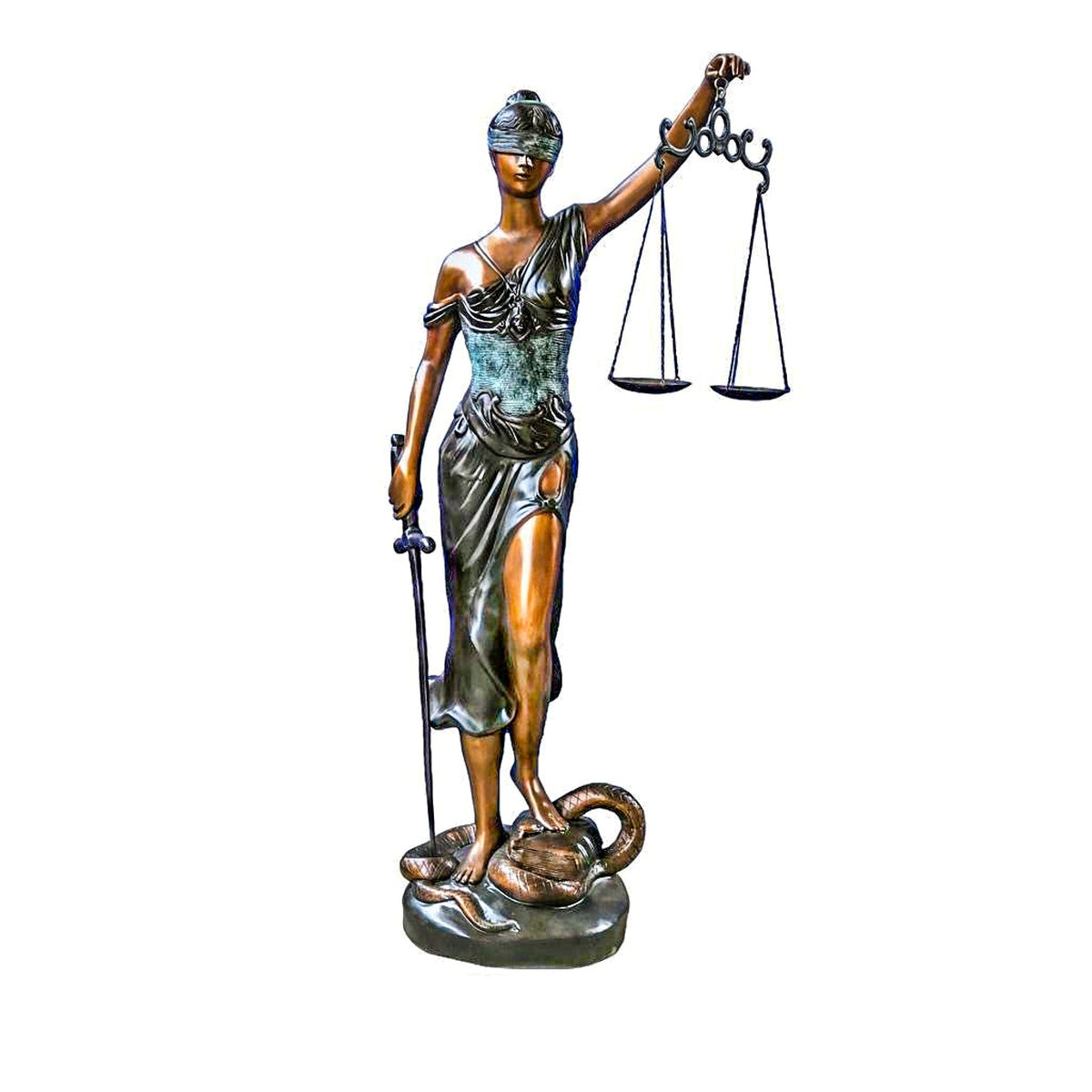 Lady Justice Bronze Sculpture-1. Asian &amp; Chinese Furniture, Art, Antiques, Vintage Home Décor for sale at FEA Home