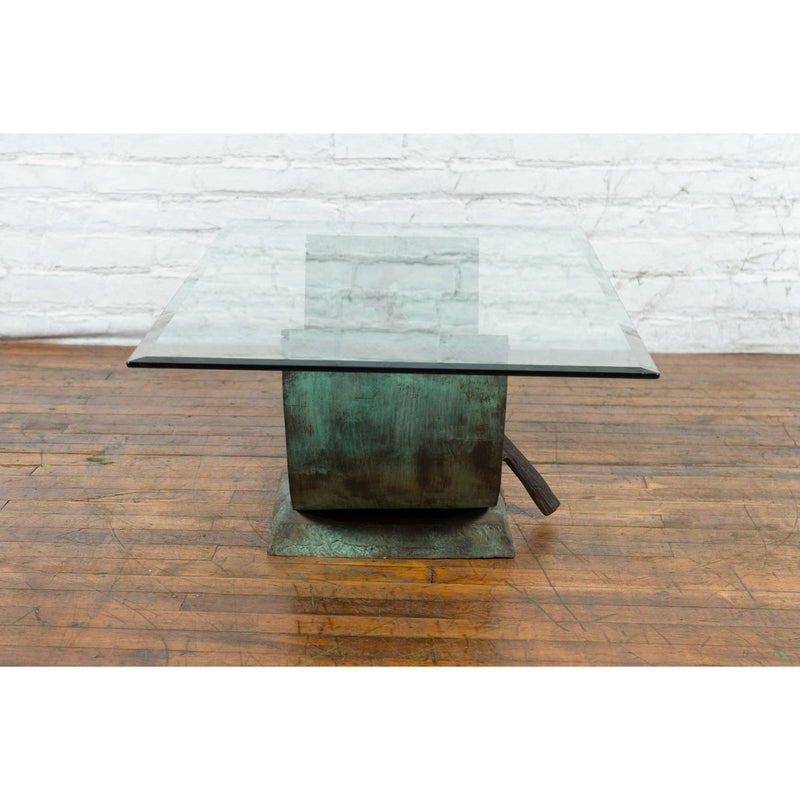 Nautical Egyptian Inspired, Barge Style Verde Bronze Coffee Table Base-RG2080-14. Asian & Chinese Furniture, Art, Antiques, Vintage Home Décor for sale at FEA Home