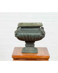 Bronze Tabletop Pedestal in Verdigris Patina-7. Asian & Chinese Furniture, Art, Antiques, Vintage Home Décor for sale at FEA Home
