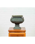 Bronze Tabletop Pedestal in Verdigris Patina-4. Asian & Chinese Furniture, Art, Antiques, Vintage Home Décor for sale at FEA Home