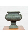 Bronze Tabletop Pedestal in Verdigris Patina-3. Asian & Chinese Furniture, Art, Antiques, Vintage Home Décor for sale at FEA Home