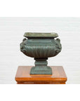 Bronze Tabletop Pedestal in Verdigris Patina-6. Asian & Chinese Furniture, Art, Antiques, Vintage Home Décor for sale at FEA Home