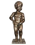 Boy Peeing Small Bronze Statue-1. Asian & Chinese Furniture, Art, Antiques, Vintage Home Décor for sale at FEA Home